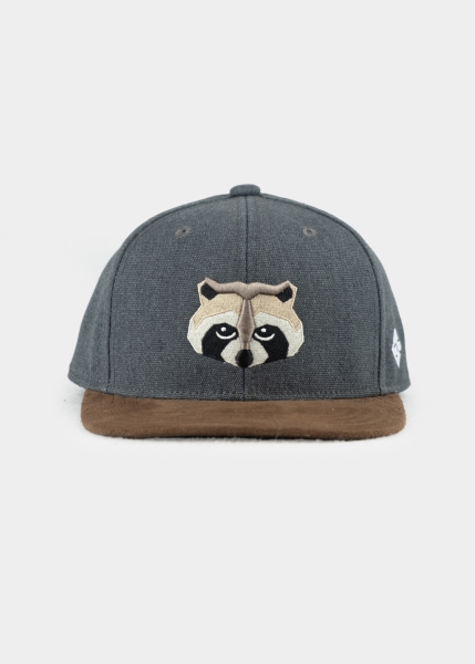 Cap "Waschbär" - dunkelgrau (Kinder)